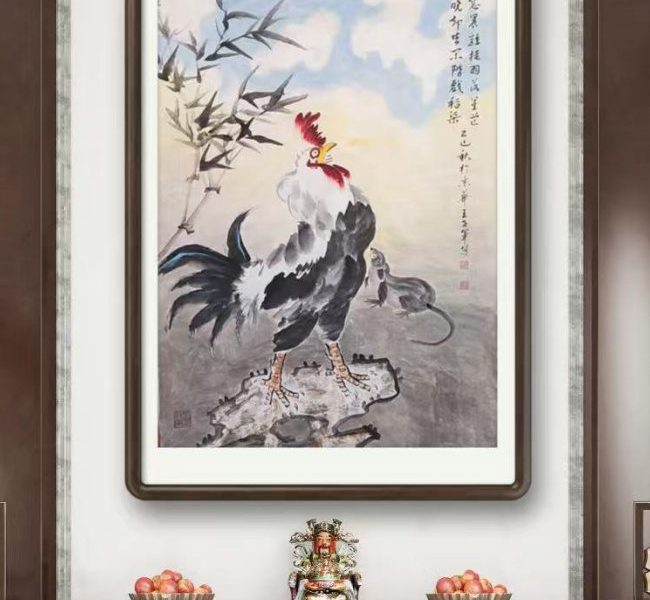 十二生肖系列国画《晨昏共戏》创作谈——以鸡与鼠的意象重构为核心